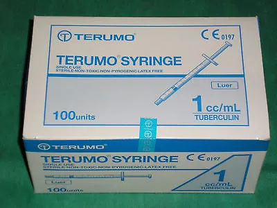 Terumo 100 X 1ml Syringes Slip Tip - Disposable Hypodermic Syringe / Medical • $27