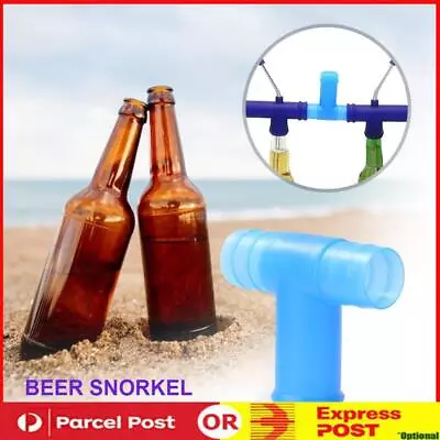 Beer Snorkel Funnel Drink Straw Connector For Party Bar (B Blue) • $13.09