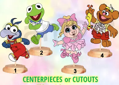 Muppet Babies Centerpieces With Stand OR Cutouts Muppet Baby Shower Cut Outs • $13.95