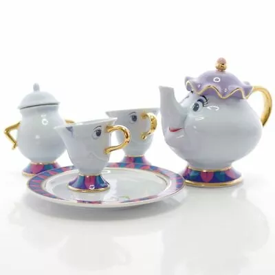 Cartoon Beauty And The Beast Tea Set Teapot Cup Mrs Potts Sugar Pot Bowl Chip Mu • $22