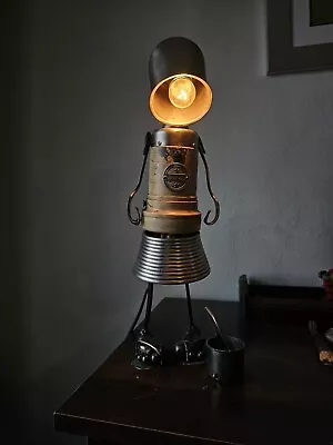 Robot Sad Lamp Steampunk Table Lamp Vintage Home Decor SUPREMACY HANDMADE ART • $350