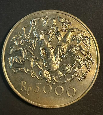 1974 World Wild Life Conservation Medal Indonesia 5000 Rupees  Orangutan  31.8g • $34.99