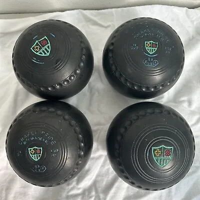 Drakes Pride International Lawn Bowls Size 3.5 Heavy Black Lot C • $90