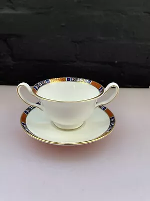 Wedgwood Tapestry Soup Couple Bowl And Stand / Saucer  • £19.99