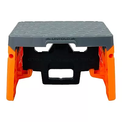 Cosco 1 Step Folding Step Stool 8.5  Height 300lb Capacity Orange/Gray • $26.38