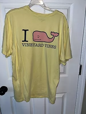 Vineyard Vines Mens Whale Pocket T-shirt Yellow Size XL • $16.99
