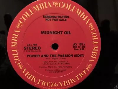 Midnight Oil 12” Power And The Passion - VG++ Promo • $12