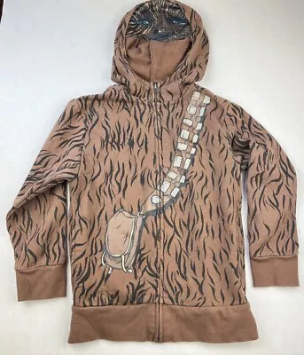 Youth Boys Chewbacca Zip Up Hoodie Jacket Star Wars Costume Design 5t • $6.99