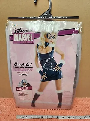 Women Of Marvel  Black Cat  Felicia Hardy Halloween Costume Cosplay Sz Jr 7-9 • $24.99