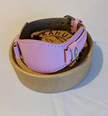 14mm Pink Kahuna Girls  Padded Leather Watch Strap Wrist Cuff 2.2MM Thick • £8.39