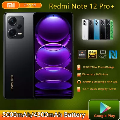$682.50 • Buy Xiaomi Redmi Note 12 Pro+ 5G Dimensity 1080 120W/210W Charge 200MP Camera 120Hz