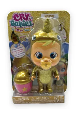 $27.94 • Buy Cry Babies Magic Tears Golden Edition Narvie 5” Gold Unicorn Doll & Accessories!