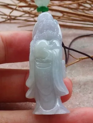 Certified Green Burma A Jade Jadeite Pendant Da Mo Buddha God  达摩 582816 AS • $150.40