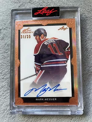 Mark Messier #BA-MM1-2022 Leaf Art Of Hockey-Bronze Spectrum Holofoil Auto /35 • $75