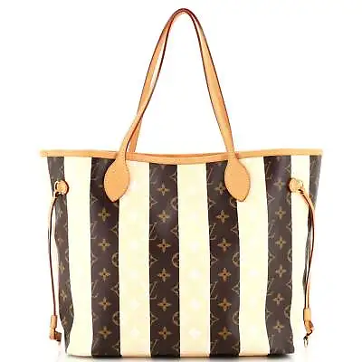 $2486 • Buy Louis Vuitton Neverfull Tote Limited Edition Monogram Rayures MM Brown, Neutral