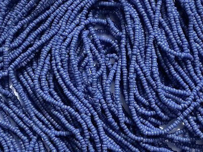 Antique Micro Seed Beads-14/0-16/0 Federal Greyish Blue Opaque- 3.5 Gram Hanks • $6.25