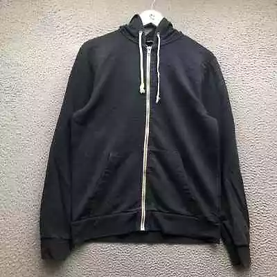 H&M Basic Sweatshirt Hoodie Jacket Men's Medium Long Sleeve Full Zip Pocket Navy • $19.99
