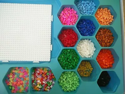 Hama Ironing Beads In Various Colours And 3 Square Boards • £15