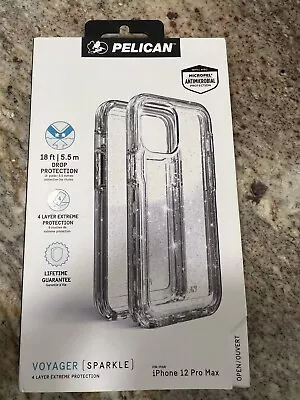 NEW Pelican Clear Sparkle Voyager Case FOR IPhone 12 Pro Max 6.7  • $11.90