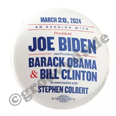 March 2024 Official Biden President Obama Clinton NYC Evening Pin Pinback Button • $14.75