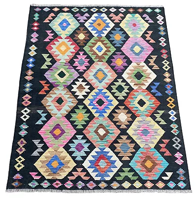 Handmade Afghan Wool Kilim 205 X 160 Cm Persian Flat Weave Tribal Wool Kelim • $260