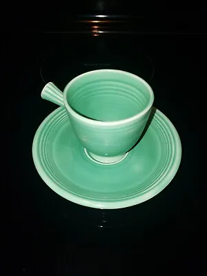 Fiestaware Vintage Demitasse Cup And Saucer Green (Original) Fiesta • $37.99