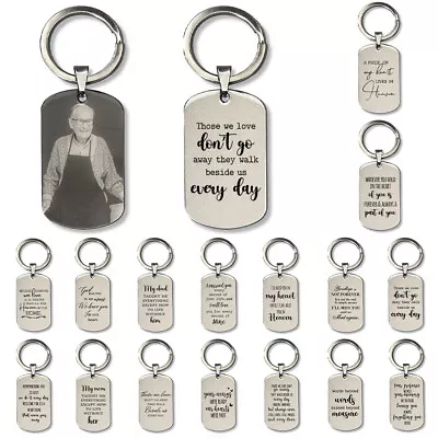 Personalised Keyring Memorial Gift In Loving Memory Of Mum Dad Grandma Grandad • £7.49