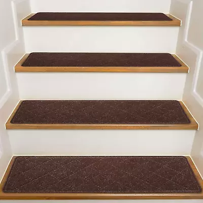 15pcs 8 X30  Non Slip Carpet Stair Treads W/ Reusable Adhesive Indoor-WoodenStep • $68.99