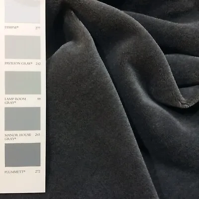 £40 • Buy Romo Mohair Velvet Upholstery Fabric - Plush Gunmetal - Rrp £329/m - 90cm - £40
