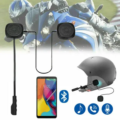 Rechargeable Motorcycle Helmet Headset Speaker Mic Bluetooth 5.0 Handsfree Music • $16.43