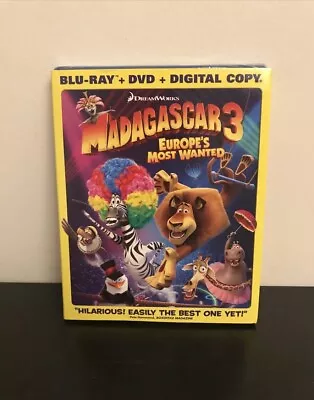 Madagascar 3: Europes Most Wanted Blu-ray + DVD (No Digital) New In Wrap W/ Slip • $8