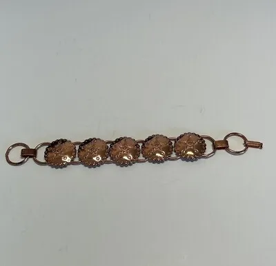 Vintage Solid Copper Link Bracelet 7.5” • $19