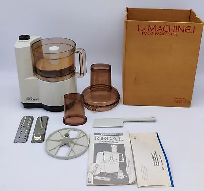 Vintage Regal V813 La Machine 1 Food Processor W/ Box & Accessories In Box Nice! • $79.50