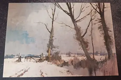 Vtg Postcard Edward SEAGO Winter Landscape Norwich England  Rare Art Unposted • £11.52