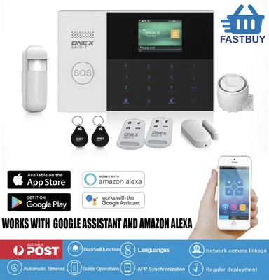 $360.95 • Buy OneX Wifi 4G SMS Smart Home Alarm System - Google Assistant - Amazon Alexa -