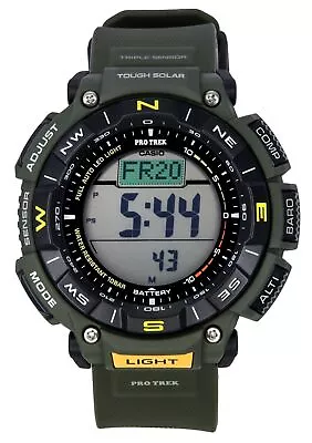 Casio Pro Trek Digital Green Digital Compass Alarm Timer PRG3403 100M Mens Watch • $282.85