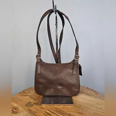 Coach Mini Hippie Slim Mahogany Vintage Leather Crossbody Saddle Bag Style# 9142 • $100