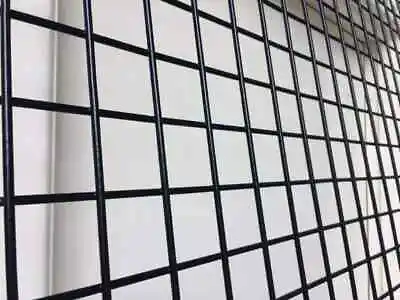 Welded Wire Mesh Panels | Black Powder Coated Sheet | 1  X 1  Hole (Choose Size) • £0.99