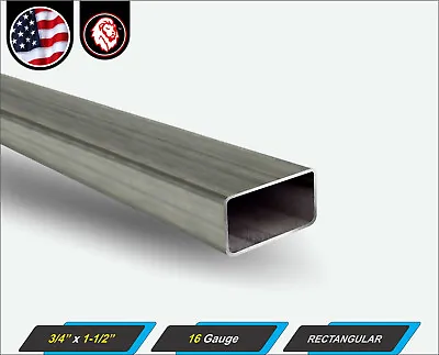 3/4  X 1-1/2  Rectangular Tube - Mild Steel - 16 Gauge - ERW - 12  Long (1-ft) • $5