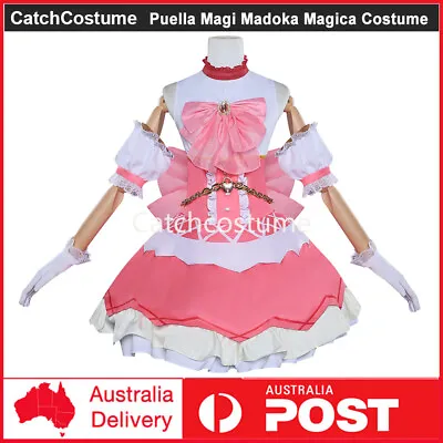 Puella Magi Madoka Magica Kaname Madoka Cosplay Costume Wig Party Full Dress • $60.99