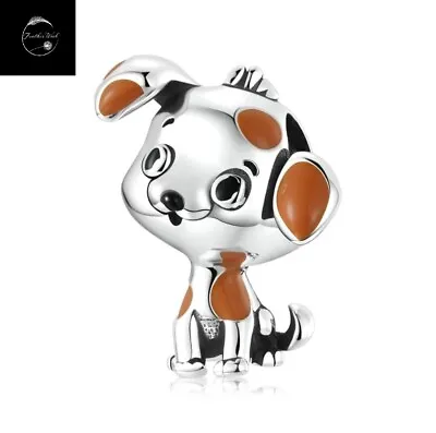 Genuine Sterling Silver 925 Puppy Dog Cocker Spaniel Bead Charm For Bracelets • £16.99