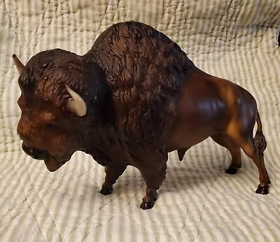 Vintage Large BREYER Molding Co Dark Brown Buffalo Bison #76 1965-91 • £72.39