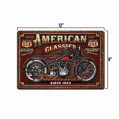 Sign Garage Motorcycle Metal Tin Man Cave Vintage SIGN Wall Shop Garage Decor • $13.95