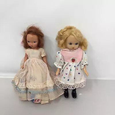 Nancy Ann Storybook Dolls Plastic Vintage 5 1/4  Lot Of 2 • $14.99