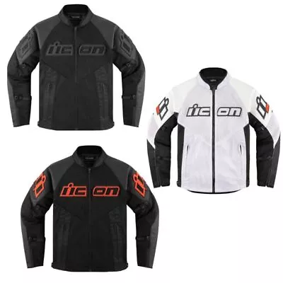 2024 Icon Mesh AF Street Motorcycle Leather Jacket - Pick Color/Size • $235