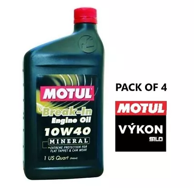 Motul® Break-in Oil 10w40 4 X 1 Qt * Classic Engine Oil 108080 • $51