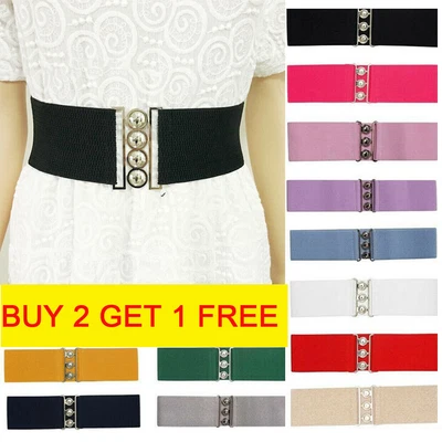 £2.39 • Buy Women Ladies Elastic Wide Classic Nurse Belt Vintage Retro 1950's Waist Cincher*