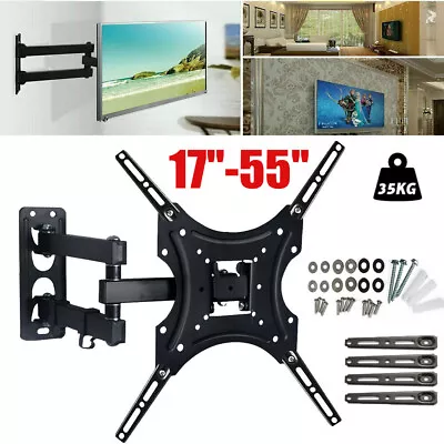 TV Wall Bracket Mount Tilt Swivel For 17 24 32 55  Monitor LCD LED Screen 25KG • £9.49