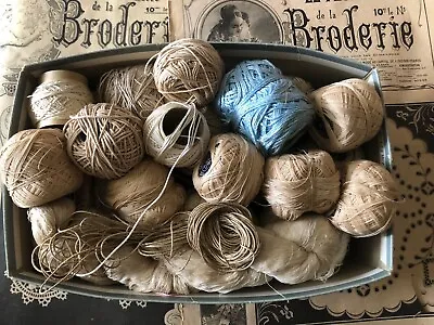 Antique French Job Lot 24 Balls Of Crochet Tatting Thread C1900s • $63.75