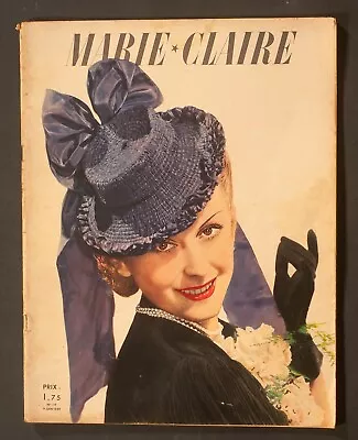 'marie-claire' French Vintage Magazine Holiday Issue 9 June 1939 • $15.56